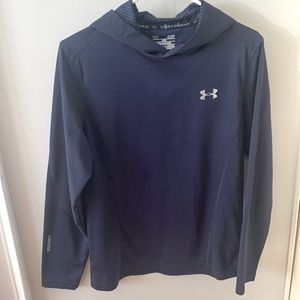 Under Armour Navy Hoodie Cold Gear Mens Small Loose Fit